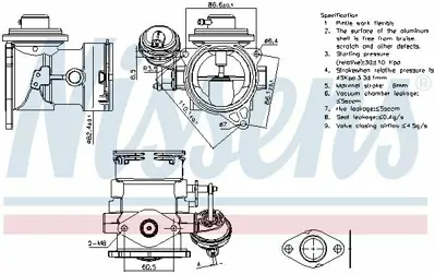 NISSENS 98268 Egr Valfi Vw 2.5 Tdi T5  Axd Axe 070128070B
