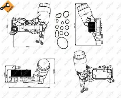 NRF 31350 Yag Sogutucusu (Om651 Komple) W204 07>14 C218 11>17 W212 09>15 C207 10>16 W221 06>13 W639 03> Sprinter 906 09> 6511801310, 68091825AB