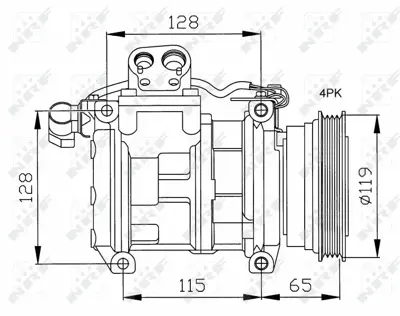 NRF 32122 Klima Kompresoru Bmw M51 D25 E36 91>98 Range Rover 2 P38a 2.5 D 94>02 8391695, ERR4375