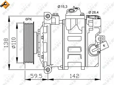 NRF 32146 Klima Kompresoru Caddy Golf V Jetta Passat Tıguan Touran A3 Leon Octavıa 1.6 1.9 2.0 Tdı 1.6fsı 5N0820803E, 8E0260805AS