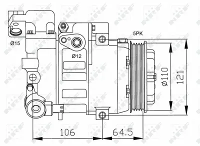 NRF 32175 Klima Kompresoru A-Class W168 97>04 Vaneo 414 02>05 2305911