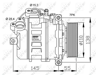 NRF 32524 Klima Kompresoru Bmw N54 B30 N55 B30 E88 E90 E91 E92 64526956719