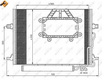 NRF 350211 Klima Radyatoru C219 05>10 W211 05>08 S211 05>09 2115000554