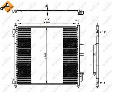 NRF 350336 Klima Radyatoru Defender L663 19> Dıscovery V L462 16> Range Rover Iv L405 12> Sport 2 L494 13>19 LR133116