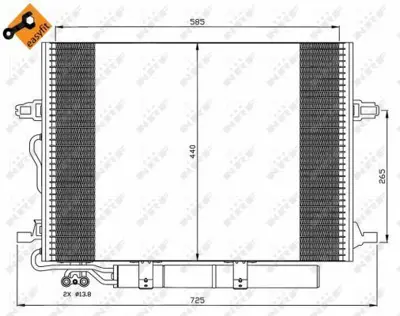 NRF 35517 Klima Radyatoru C219 04>10 W211 02>08 S211 03>09 2115000154, 2115000254, 2115000654, 2115001154, 2115001254, 2115001854, A2115000154, A2115000254, A2115000654, A2115001154