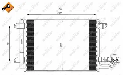 NRF 35520 Klima Radyatoru Caddy Iii Golf V Vi Jetta Iii Eos Scirocco Toruran Super B Octavia Yeti Toledo Leon Altea A3 Audi Tt 1.2 Tsi 1.4tfsi 1.6 Fsi 1.8 Tfsi 2.0fsi 1.6tdi 1.9tdi 2.0tdi 1K0820411AC
