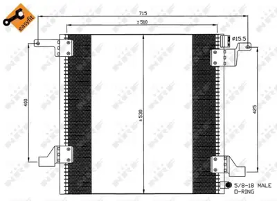 NRF 35579 Klima Radyatoru Ml-Class W163 98>05 A1638300070