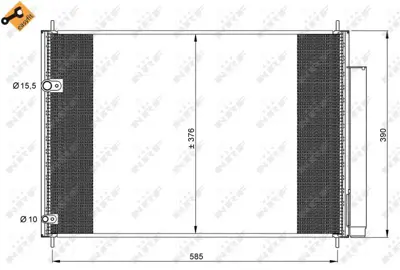 NRF 35839 Toyota Auris 1.4d 07-Condenserwith Dryer 8846002390