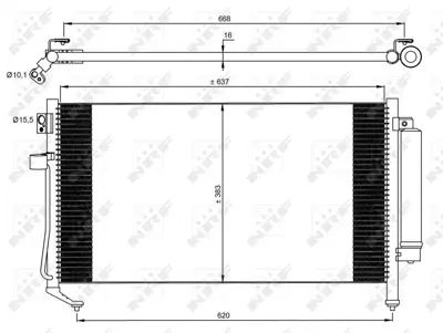 NRF 35869 Subaru Forester 2.0 02-Condenserwith Dryer 73210SA031