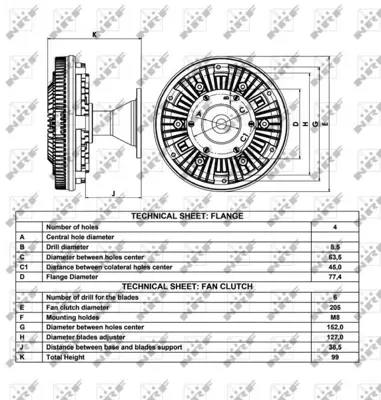 NRF 49043 Fan Termık Man Tga Tgm Tgl 51066300082