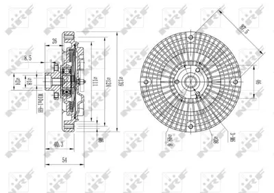 NRF 49566 Vw Passat 1.9d 01-Fan Clutch 58121350