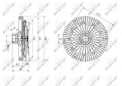 NRF 49589 Fan Termiği Bmw M47 M57 E38 E46 E65 E53 17417789256, 7789256, 11522249216, 2249216, 8MV376732041