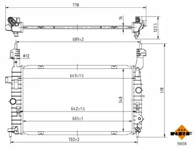 NRF 50038 Motor Su Radyatoru Brazıng Z14xep Z16xe Merıva A 13303639