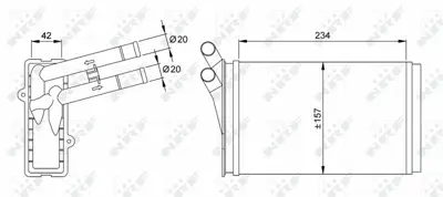 NRF 50524 Kalorıfer Radyatoru Passat 97>05 A4 95>01 Superb 02>08 8D1819031B