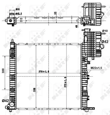 NRF 50581 Motor Su Radyatoru (Klimalı-Otomatık) V-Class 638-2 97>03 Vıto 638 97>03 A6385012101