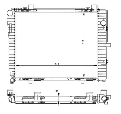 NRF 50593 Motor Su Radyatoru W202 95>00 S202 96>01 C208 97>00 A208 98>00 A2025005203