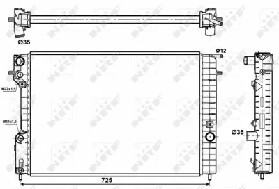 NRF 509689 Motor Su Radyator X20xev Omega B A - T (Brazıng) 52464745