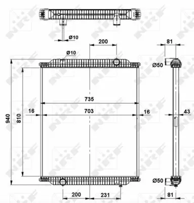NRF 519563 Motor Su Radyatoru Renault Premıum 00> Dcı6-Dxı11 5010315845