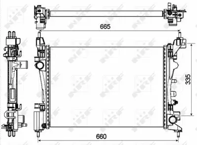 NRF 53115 Motor Su Radyatoru Corsa D A12xer A14xer 1300312, 13249566, 1300339, 13399870, 95530546, 130031213249566, 630743, RA0201100, 8MK376756324, 8MK376756321