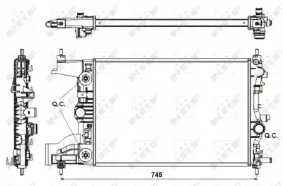 NRF 53153 Motor Su Radyatoru A.T Astra J 10>19 A16xer - B16xer Cruze (J300) Cruze (J305) F16d 580×398×16 1300303
