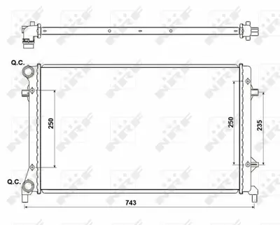 NRF 53405A Motor Radyatoru Caddy Iıı Golf V Vı Passat A3 Leon Octavıa 1,4 Tsı 1,6tdı 1,9tdı 2,0tsı 04>10 1K0121251BK