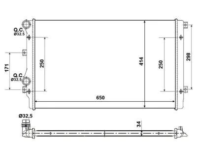 NRF 53406A Motor Radyatoru (648x460) Caddy Passat Golf Jetta Octavıa Touran Altea Superb 2,0tdı Cfhc 04>13 1K0121253AB, 1K0121253H, 1K0121253AA, 1K0121253BB, 1KD121251, 1K0121251AA, 5K0121253D, 5K0121251F, 1K0121251DN, 1K0121251AT