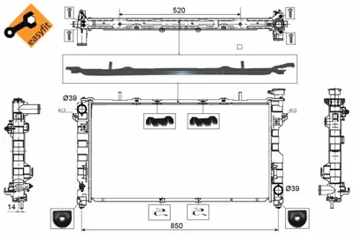 NRF 53734 Radyator Voyager Iv Caravan 770×412×26 4677523