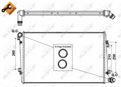 NRF 53813 Motor Su Radyatoru Vw Golf 1.9d 04- 3C0121253S