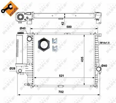 NRF 53897 Motor Su Radyatoru Otm-Sanz (Klimalı) Bmw M20 M50 E34 1468469á
