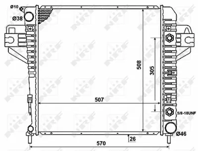 NRF 53961 Motor Radyatoru Jeep Cherokee 01>08 52080120AA, K52079728AA, K52079729AA, K52080118AA, K52080118AB, K52080120AA, 52079728AB, 52079729AA, 52079729AB, 52079729AC