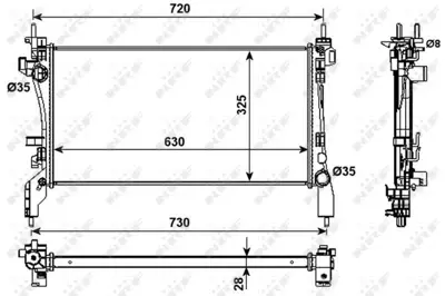 NRF 53982 Motor Su Radyatoru Bıpper Nemo Dv4td (1,4hdı) Fıorıno 1,3jtd Multıjet 08> 1330V0, 51790709