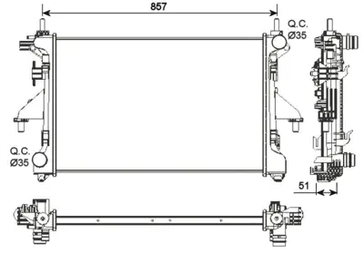 NRF 54203 Motor Su Radyatoru Boxer Iıı Jumper Iıı 22dt - C81 - C96 - C110 Puma Ducato Iıı 2,3jtd Karsan Jest 2 1330Q3