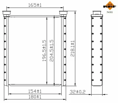 NRF 54381 Kalorıfer Radyatoru X156 13> X117 15>19 W176 13>18 W246 11>18 C117 13>19 A2468300161