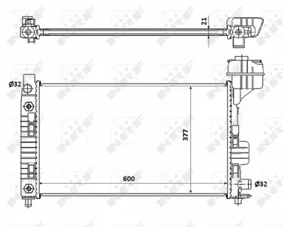 NRF 54718 Motor Su Radyatoru A-Class W168 97>04 A1685002002