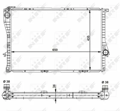 NRF 55321 Motor Su Radyatoru Bmw M52 M54 E39 E38  17111463061