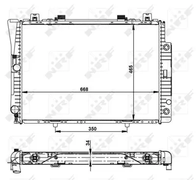 NRF 55332 Motor Su Radyatoru S-Class W140 91>98 1405002103