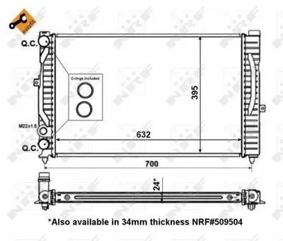 NRF 56127 Motor Radyatoru Passat A4 A6 1,6 1,8t 1,9tdı 97>01 8D0121251AL