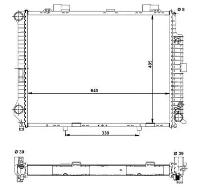 NRF 58098 Motor Su Radyatoru E-Class W210 96>02 S210 96>03 2105000003, A2105000003, 2105000903, A2105000903, 2115000102, 2115000103, 2115000802, 2115001302, 2115002302, 2115003202