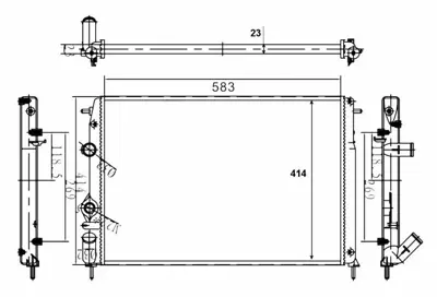 NRF 58106A Motor Radyator Megane Scenıc 1,9d - Dt - Tdı Klimalı (2 Sıra Cu+pl Sıstem) - (586x400x36) 8660000488