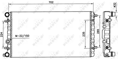 NRF 58143 Motor Su Radyatoru (648x378x34) New Beetle 1,4-1,6-1,8-1,9-2,0-1,9tdı 99>10 1C0121253