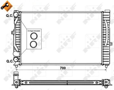 NRF 58259 Motor Radyatoru A4 A6 1,8 Passat 1,6 1,8 00>05 8D0121251AT