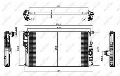 NRF 58410 Motor Su Radyatoru Man-Sanz (Klimalı-Sız) Bmw N13 N47 N B37 B47 F20 F30 F32 F34 I3 17117005511