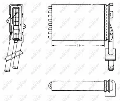 NRF 58620 Kalorıfer Radyatoru R21 Optıma Manager Concorde (2 Sıra Cu+pl) 7701032297