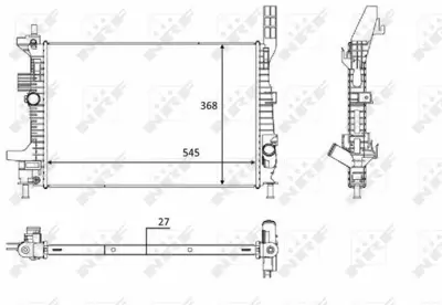 NRF 58650 Su Radyator C Max Iı - Grand C Max - Focus Iıı 13> - Transıt Connect  14> 1.0 Ecoboost 1766348