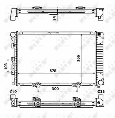 NRF 58925 Su Radyatoru Manuel Klimalı W201 M102 85> A2015001903