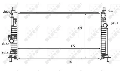 NRF 59068 Mazda 3 1.6 09-Radiator Z6811520YA