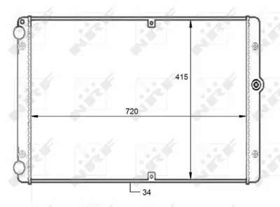 NRF 59088 Vw Multivan 2.5d 91-Radiator 7D0121253A