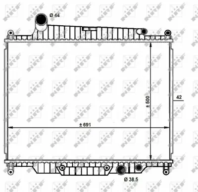 NRF 59096 Motor Su Radyatoru Range Rover 3 (L322) 3.6 06>12 Range Rover Sport I (L320) 3.6 D 06>13 PCC500300