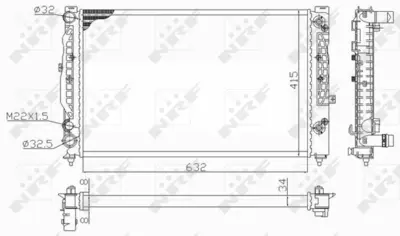 NRF 59101 Motor Radyatoru Otomatık Passat A4 A6 1.6 1.8t 1.9tdı 97>05 8D0121251BC