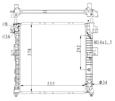 NRF 59342 Ssangyong Kyron 2.0d 05-Radiator 2131009253